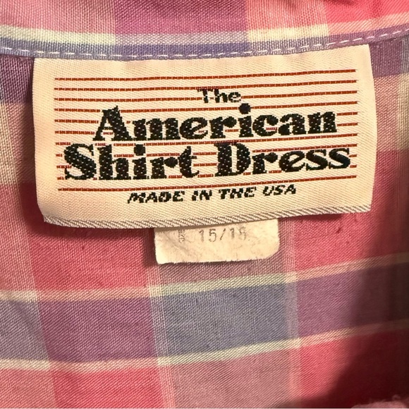 Plaid Vintage American Shirt Dress with Pockets! - Picture 4 of 5